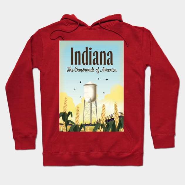 Indiana The Crossroads of America Hoodie by nickemporium1